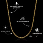 Modny łańcuch Cuban dla mężczyzn od Royal Angel.