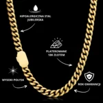 Złoty męski naszyjnik Royal Angel w stylu Hip-Hop – idealny łańcuszek na prezent.