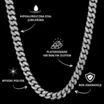 Pozłacany srebrny łańcuszek damski z diamentami - Royal Angel