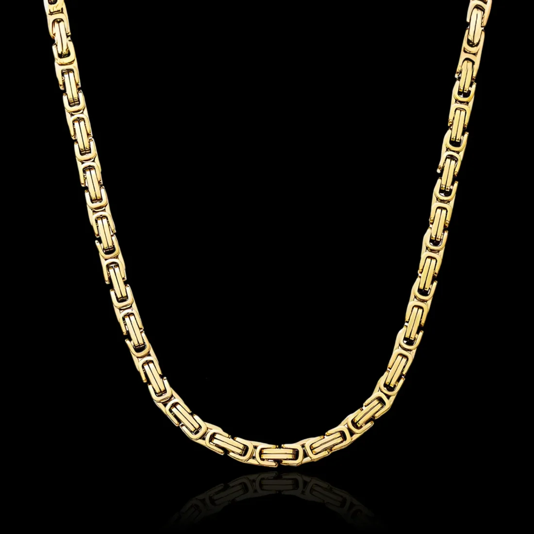 Łańcuch królewski złoty 18K Royal Angel – męska biżuteria hip hop