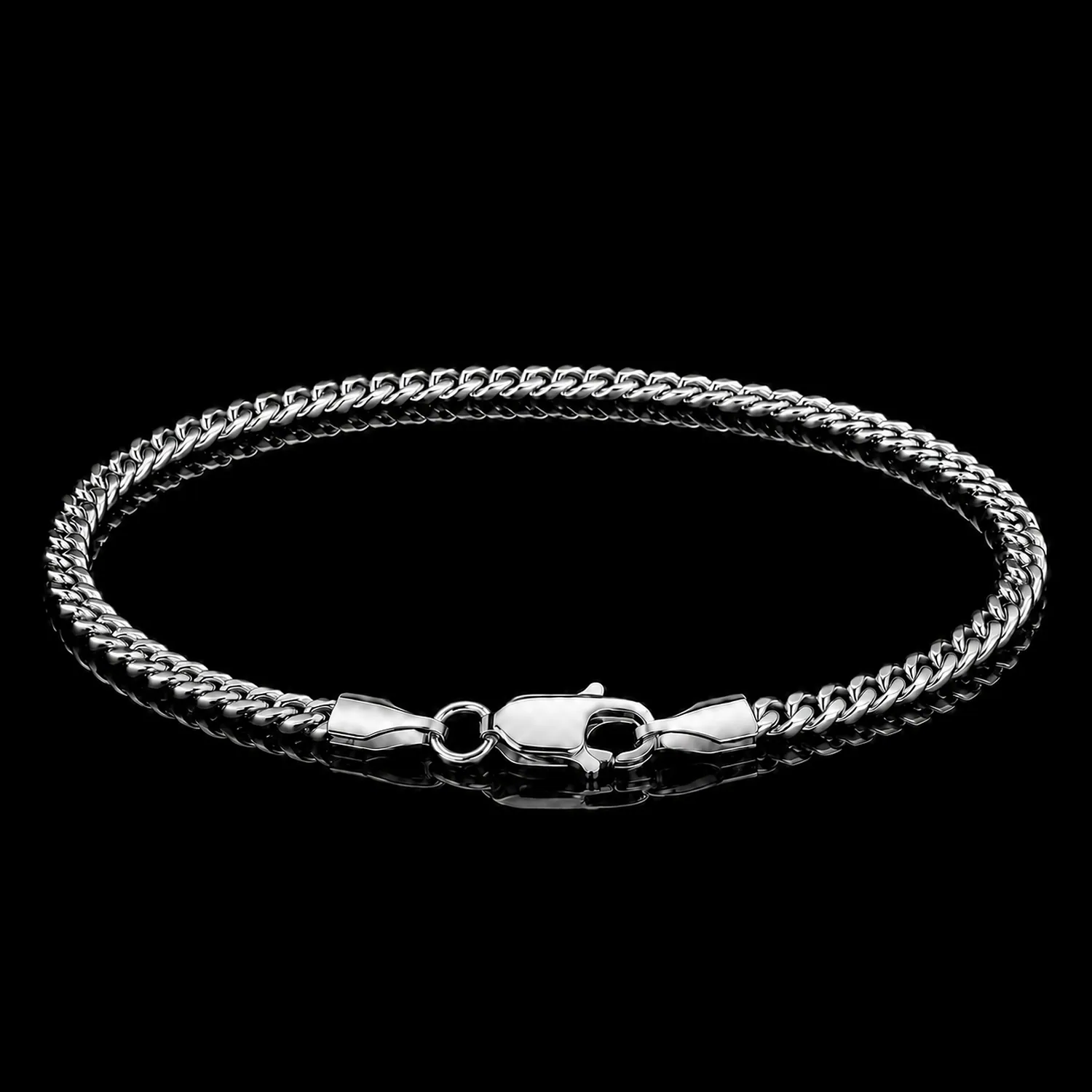 Bransoletka Miami Cuban Białe Złoto 3mm