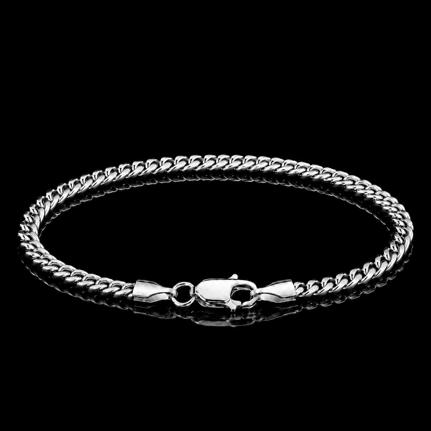 pozłacana srebrna bransoletka męska na rękę miami cuban 4mm royal ange