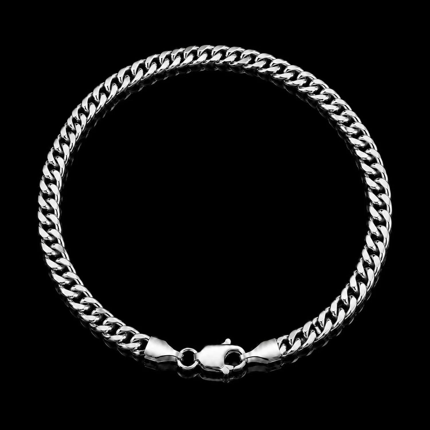 pozłacana srebrna bransoletka męska na rękę miami cuban 4mm royal ange