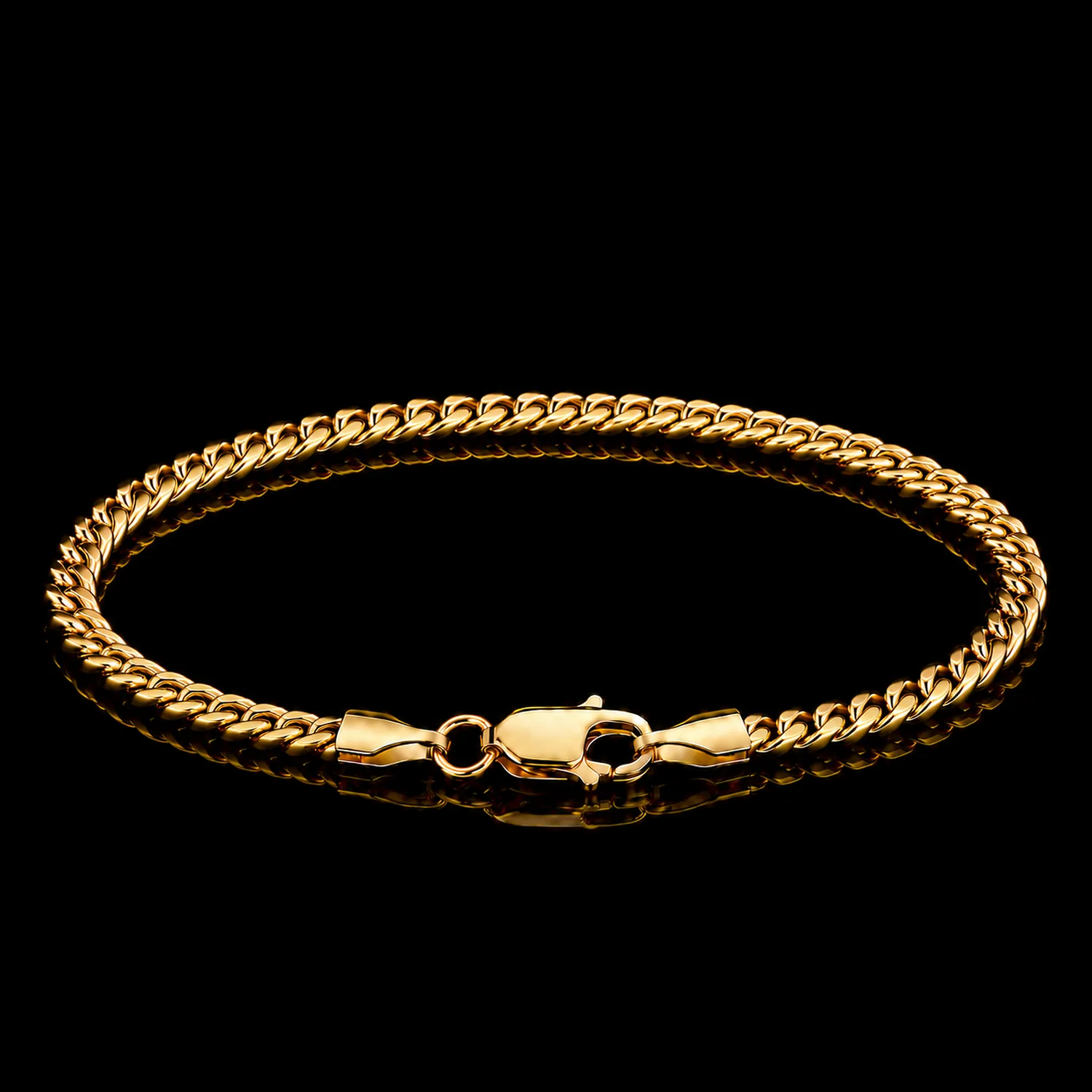 złota bransoletka na rękę męska miami cuban 4mm royal angel