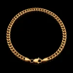 złota bransoletka na rękę męska miami cuban 4mm royal angel