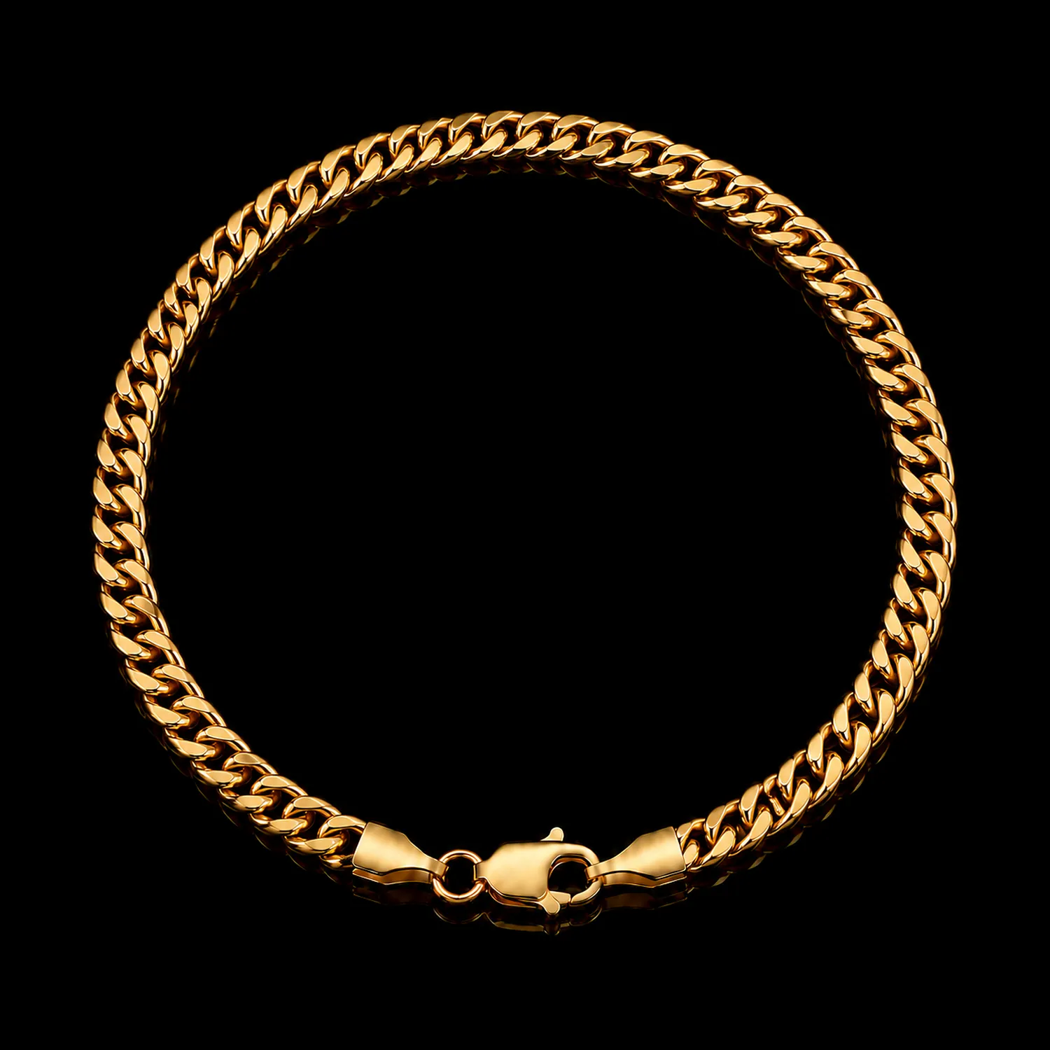 złota bransoletka na rękę męska miami cuban 4mm royal angel